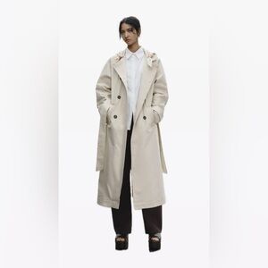 NEW ZARA Women's Cream Trench Coat